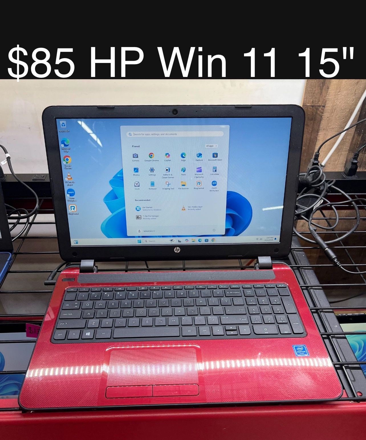 Hp Laptop 15” 500gb Windows 11 Includes Charger, New Battery