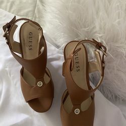 Guess Brown Wedges Size 6
