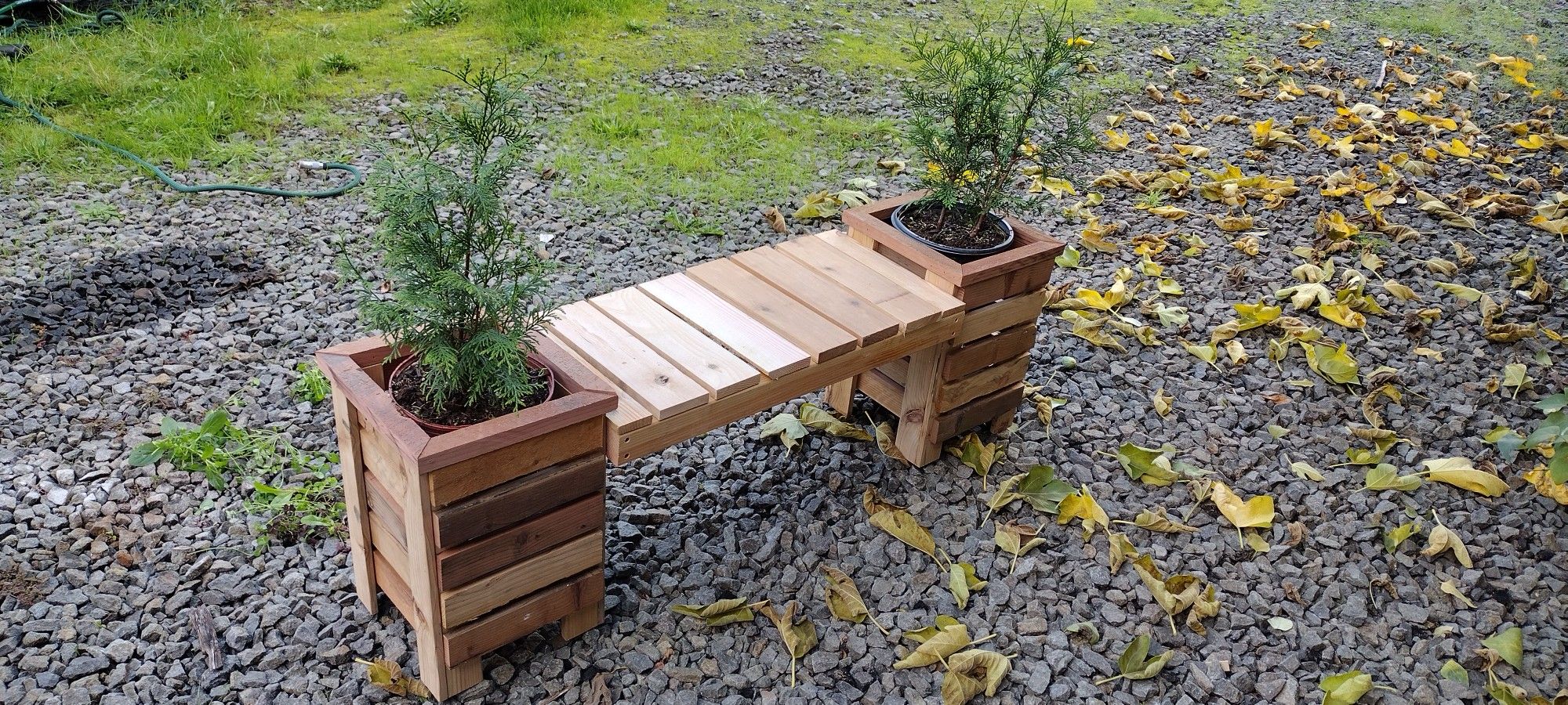 Bench With Built In Planters