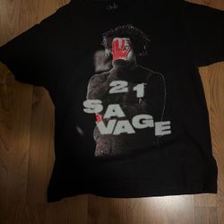 21 Savage Drake It's All A Blur Tour 2023 Official Merch T-Shirt Rap Tee Large