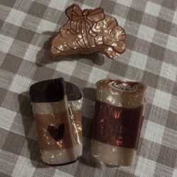 Coffee Hair Clips 