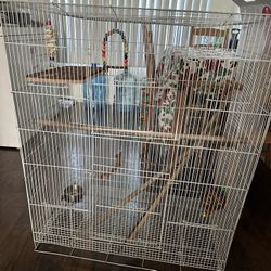 Bird Cage With Toys And Perches Included 