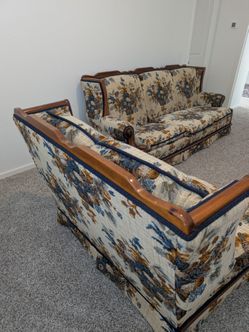 Vintage Floral Sofa and Loveseat Set