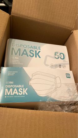 50 pcs disposable face mask 3 layer($30 per box)