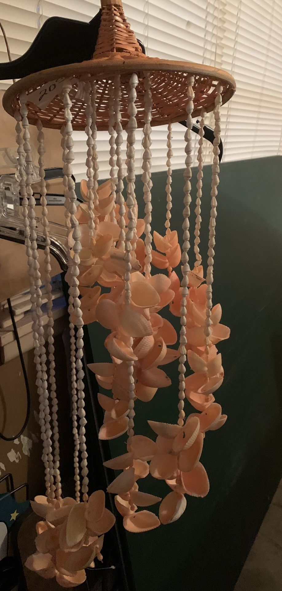Seashell Hanging Chandelier Wind Chime Vintage