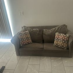 Comfy brown sleeper sofa