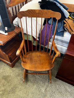 Maple Windsor Rocking Chair with Arms