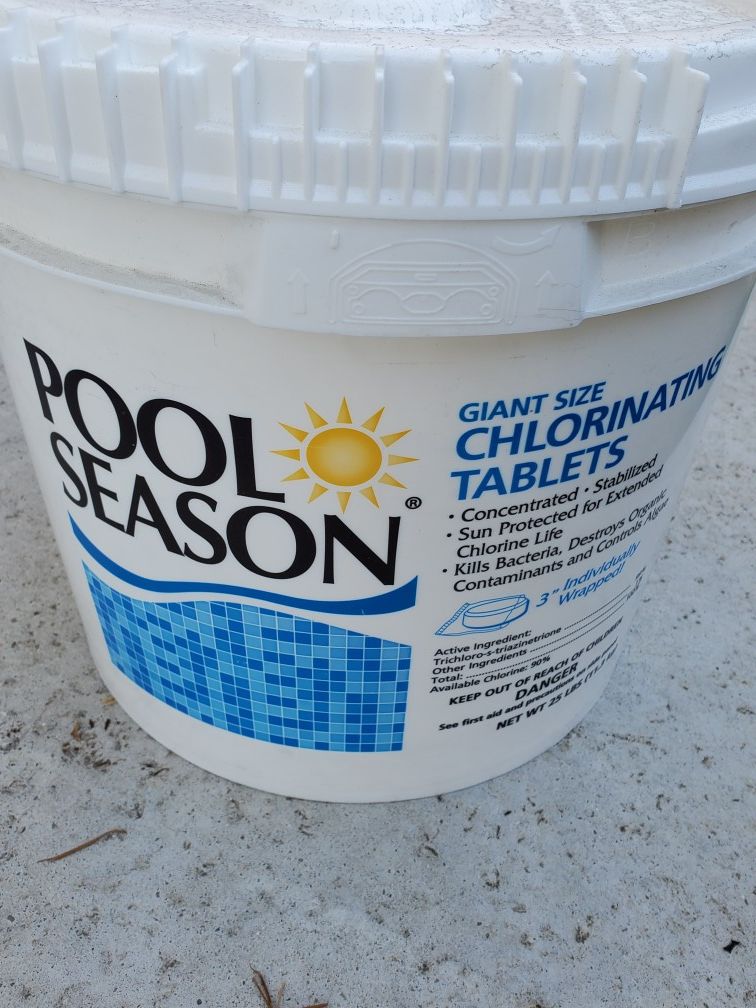 pool season chlorine tabs