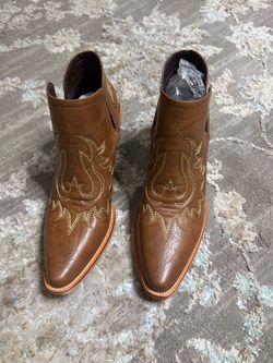 Brown Western Cowboy Ankle Boots