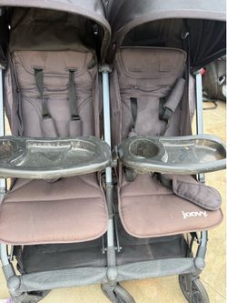 Compact foldable joovy double stroller
