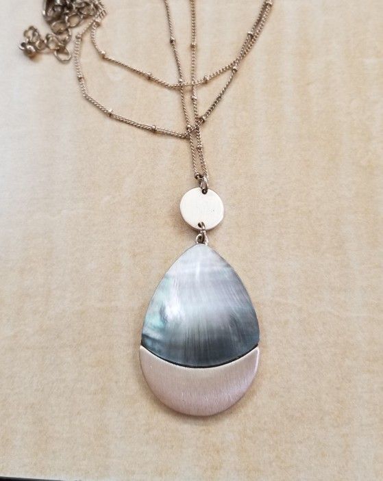 Gold Plated Pendant With Abalone