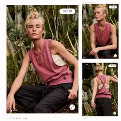 New Free People Twisted Back Tank Size Large 