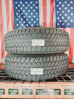✅ 2 USED TIRES 245/75R17 BRIDGESTONE DUELER RHS ALL SEASON 2457517