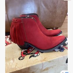 New Old Gringo Women’s Red Western Fringe Western Boot 