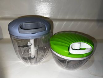 Manual Pull-String Food Choppers Set of 2