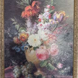 Original Frames Still Life with Flowers and Grapes, 1824 