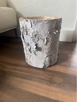 Birch Log Decorative Planter