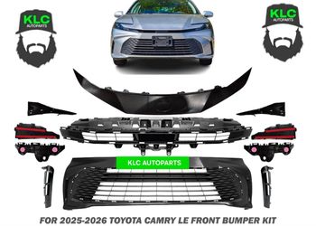 2025 2026 TOYOTA CAMRY LE XLE FRONT BUMPER SET ASSEMBLY W/ GRILLE W/O SENSOR HOLES