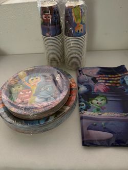 Inside out small piñatas and party decorations