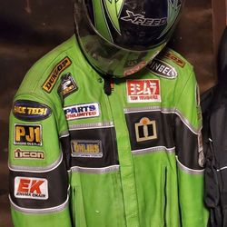 Motor cycle jacket And Helmet