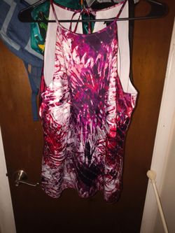 Ann Taylor Abstract Print Sleeveless Tank Top