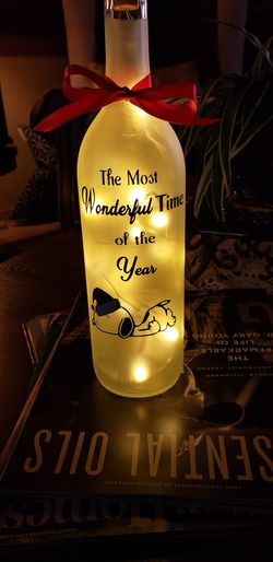Great Christmas gifts Wine bottle with lights keep checking for new items coming soon. These bottles are make to order. Also personalized