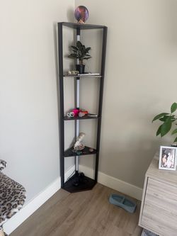 Corner Shelf with Built-In LED Light