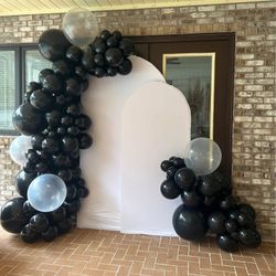 Wedding.  Party Arches With White Covers (No Balloons)