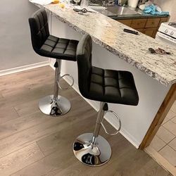 Brand New $40 each Square Barstool Chair Swivel Bar Stool PU Leather (Adjustable Seat Height 24-32”)