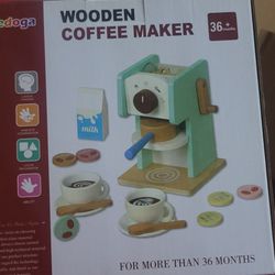 Kids Toy Wooden Coffee Maker 