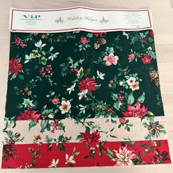 VIP Holiday Helpers Cotton Fabric 3 Pieces Floral 