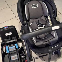 Evenflo Shyft DualRide Preemie and Infant Car Seat Stroller with base