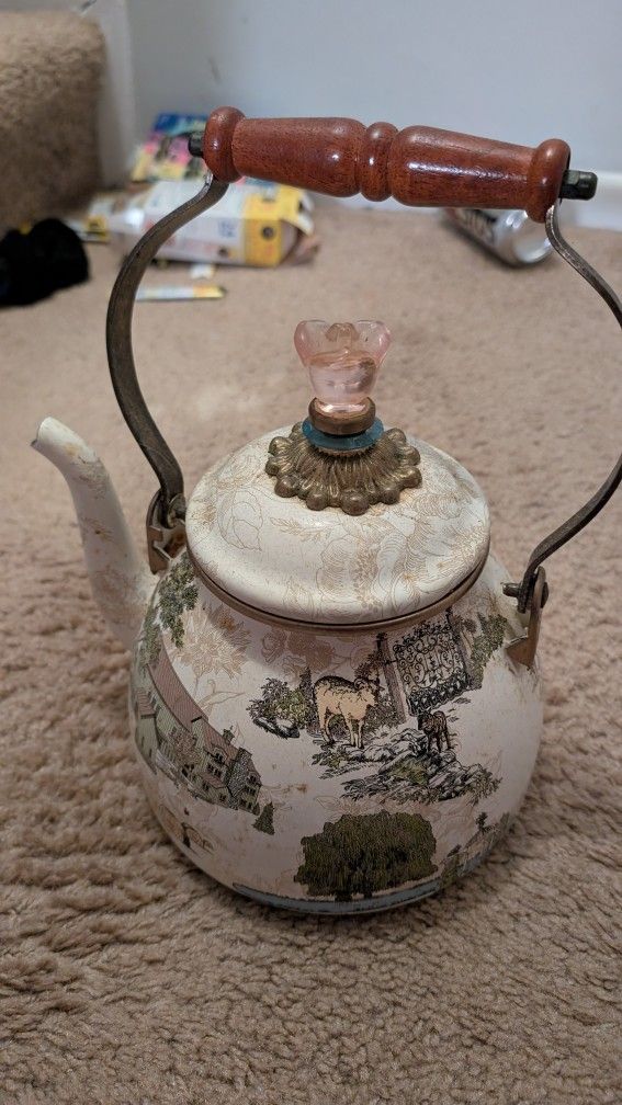 MacKenzie Childs tea kettle and squash pot RETIRED