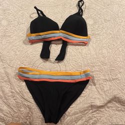 Hula Honey Bikini Top Sz M Bottom Sz S