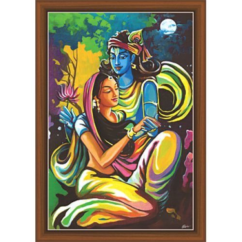 Radha Krishna Painting On Canvas
