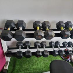 Dumbells With Rack.