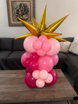 Balloon stand decoration.