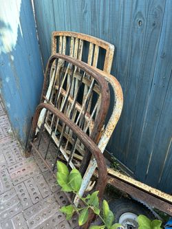 3-Vintage steel Bed Frames See Info