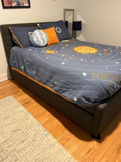 Bed Frame Dark Grey- Full with twin trundle