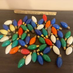 Vintage Christmas Light Bulb Replacement Lot Outdoor Multicolor