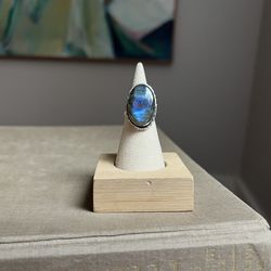 Adjustable Labradorite  Gemstone Ring ( firm on price )