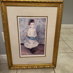 The Barnes Foundation Limited Edition Renoir "Jeanne Durand Ruel" Framed w/COA