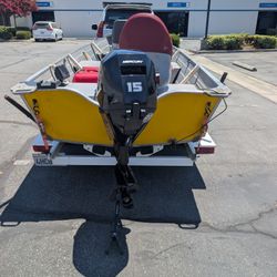 1987 Duro Aluminum Boat With Trailer 
