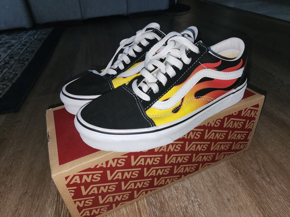 Size 7 - VANS Old Skool Flames 2017