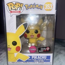Pikachu Flocked Funko Pop GameStop Exclusive #353