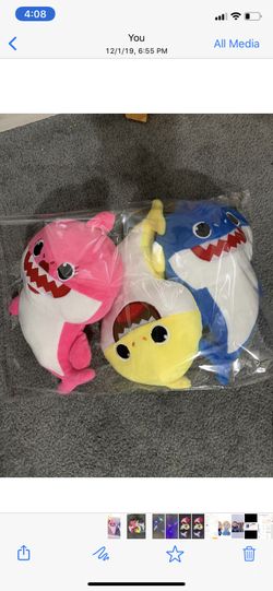 Baby Shark Plush Singing LED Light Plush Toys Music Doll English Song Toy Gift