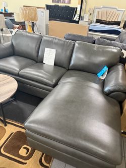 2 Piece Leather Sectional on Sale