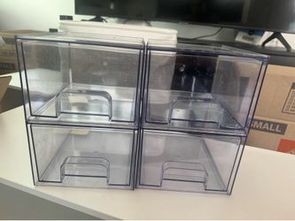 8 Small Clear Stackable Storage Drawers