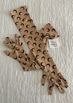 Marine Serre All Over Moon Pattern Gloves