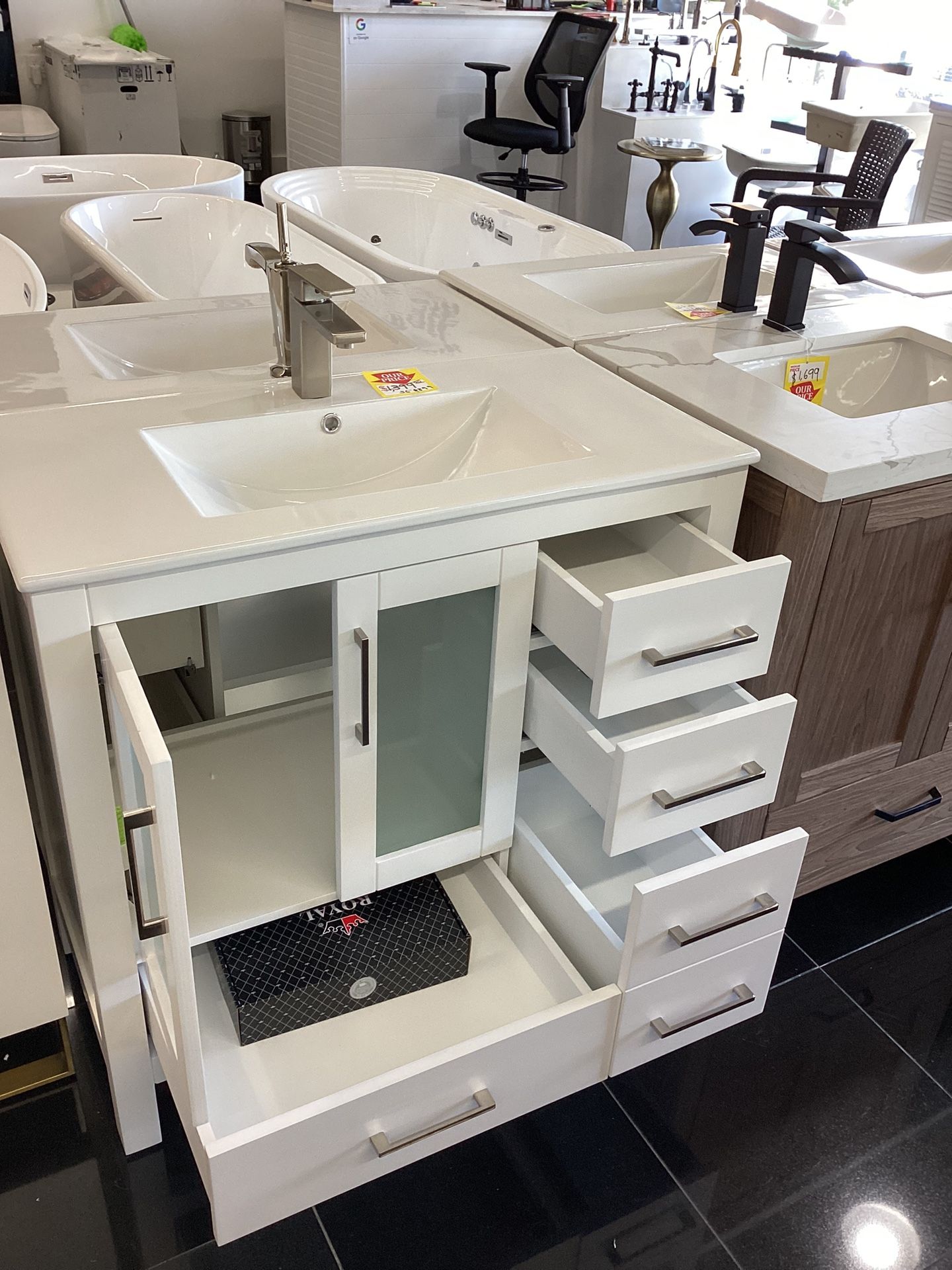 36” Bathroom Vanity New Solid Wood Fully Assembled Softclose